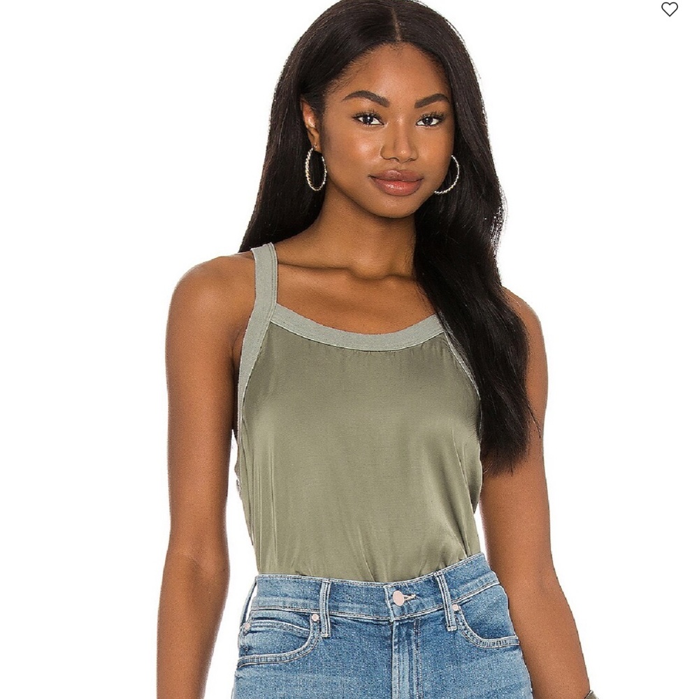 Nation LTD Zora Relaxed Scoop Tank Green
